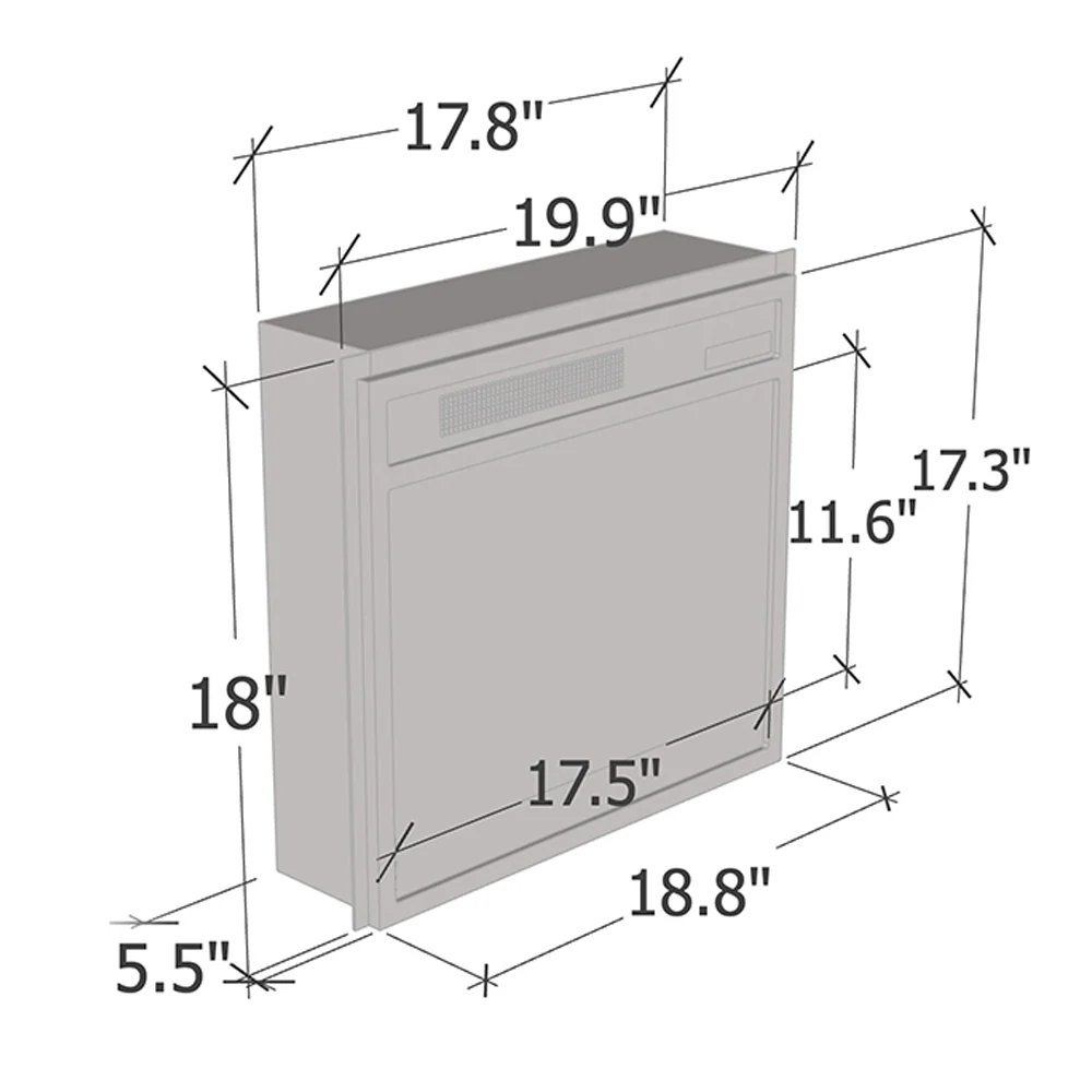 20" Electric Fireplace Heater - Image 11