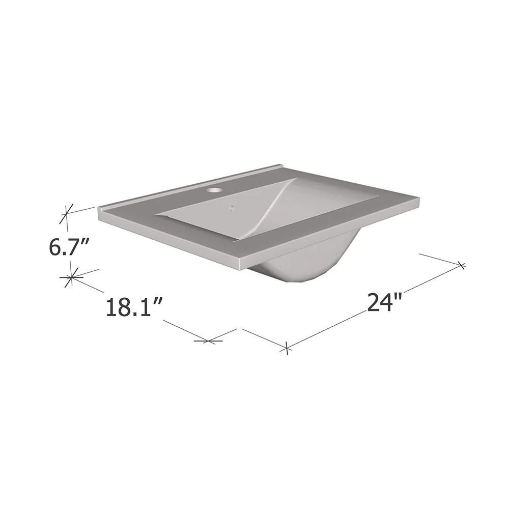 24 Inch Ceramic Drop In Sink - Image 5