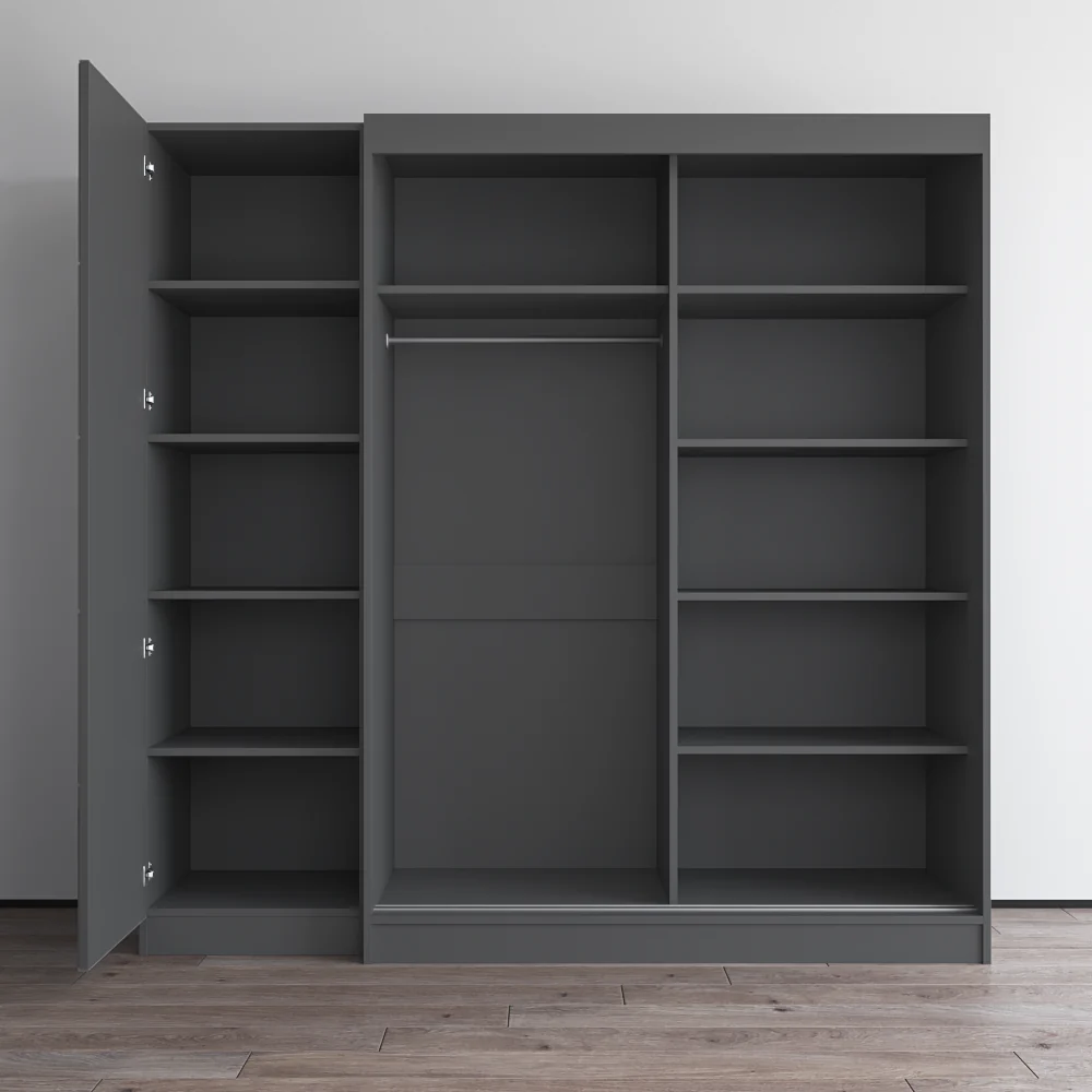 Aria 2D-EX Wardrobe with 1 Mirror - Image 16