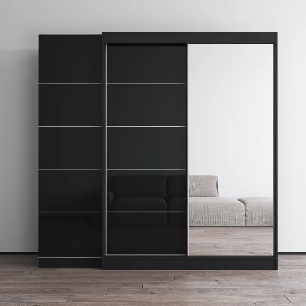 Aria 2D-EX Wardrobe with 1 Mirror - Image 7