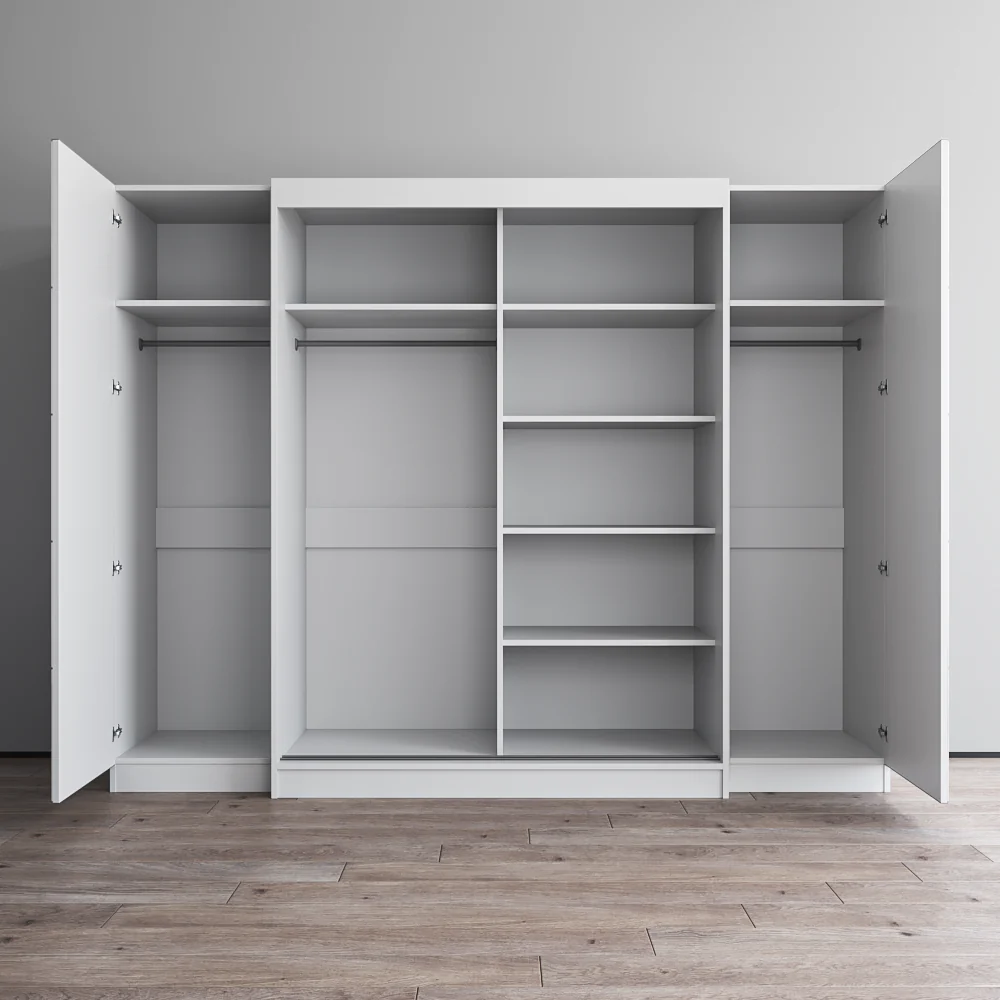 Aria 2D-EXEX Wardrobe with 2 Mirrors - Image 5