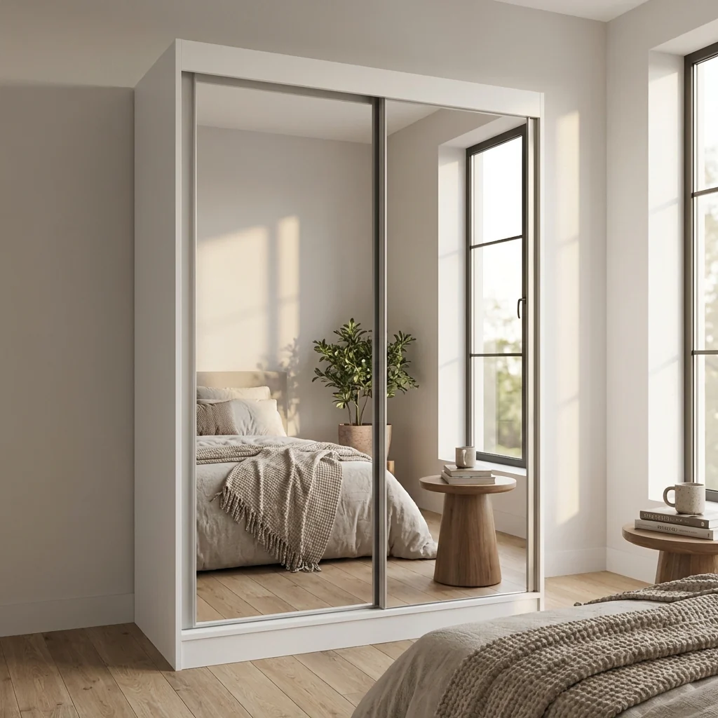 Aria 2D Wardrobe with All Mirror - Image 6