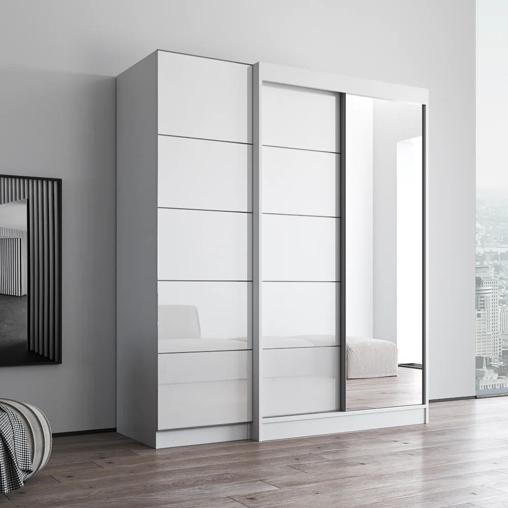 Aria 2D120-EX Wardrobe with 1 Mirror - Image 3