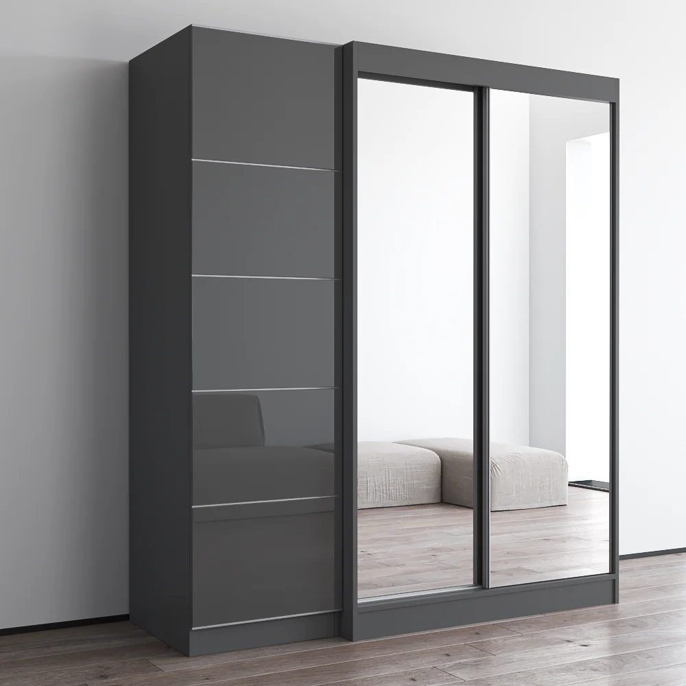 Aria 2D120-EX Wardrobe with 2 Mirrors - Image 14