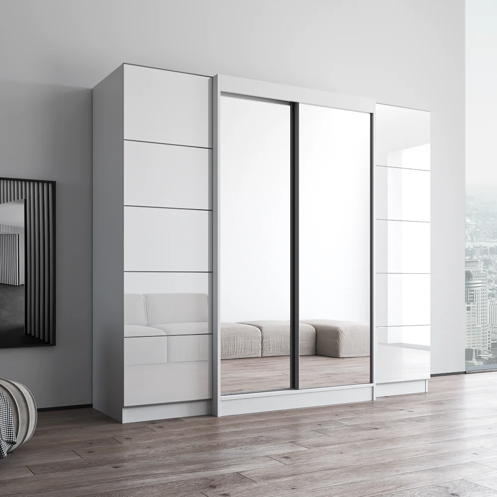 Aria 2D120-EXEX Wardrobe with 2 Mirrors - Image 3