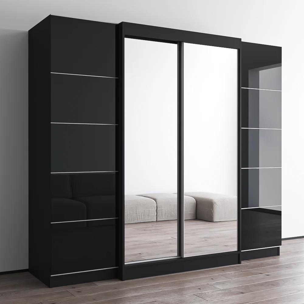 Aria 2D120-EXEX Wardrobe with 2 Mirrors - Image 8