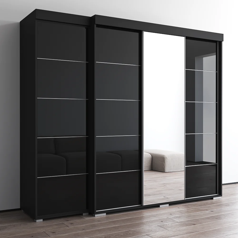 Aria 3D-EX Wardrobe with 1 Mirror - Image 8