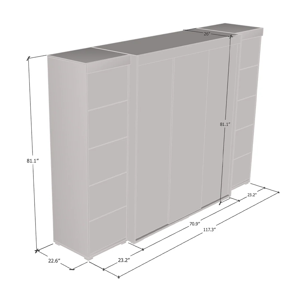 Aria 3D-EXEX Wardrobe with 1 Mirror - Image 18