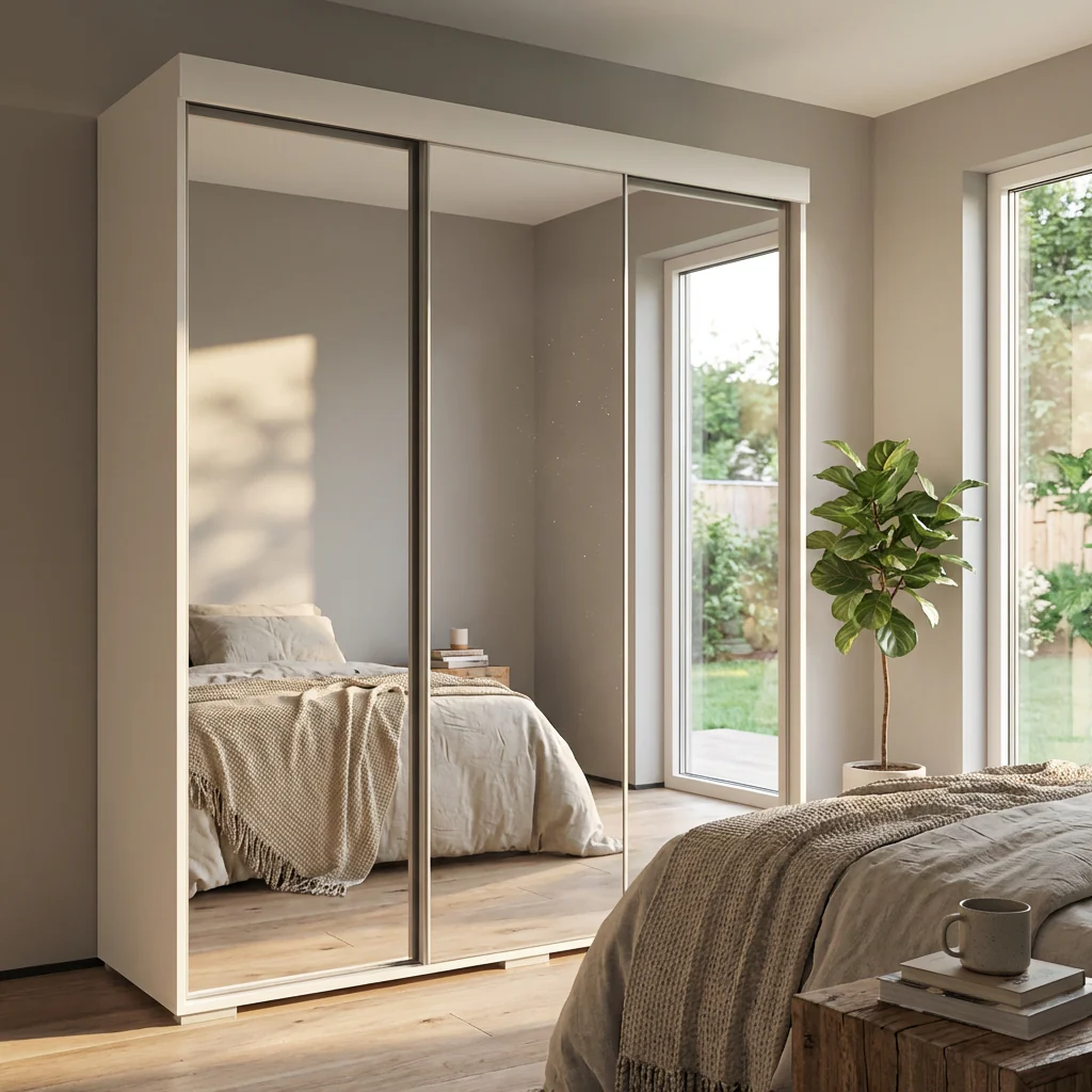 Aria 3D Wardrobe with All Mirror - Image 7