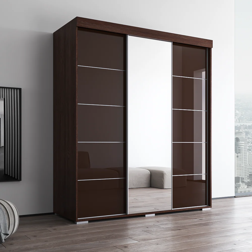 Aria 3D Wardrobe with Mirror - Image 29