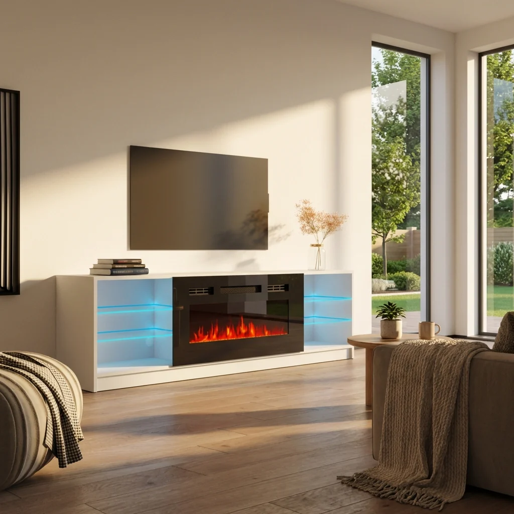 Boston 01 Fireplace TV Stand - Image 13