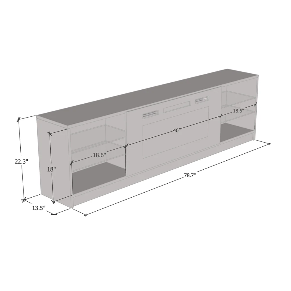 Boston 01 Fireplace TV Stand - Image 15