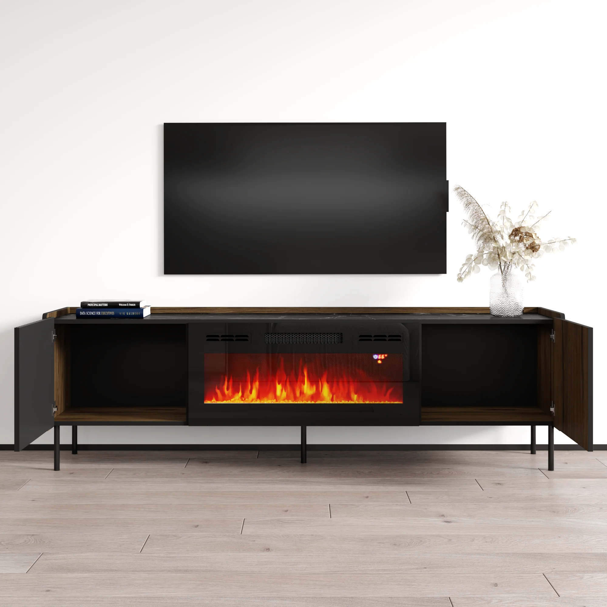 Brandy 180 BL-EF Fireplace TV Stand - Image 4