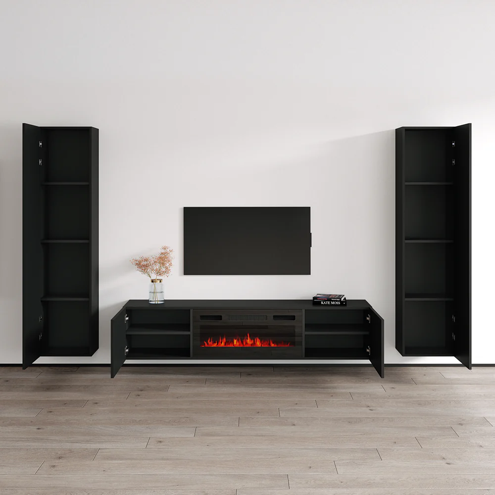 Cali BL-EF Floating Fireplace Entertainment Center - Image 4