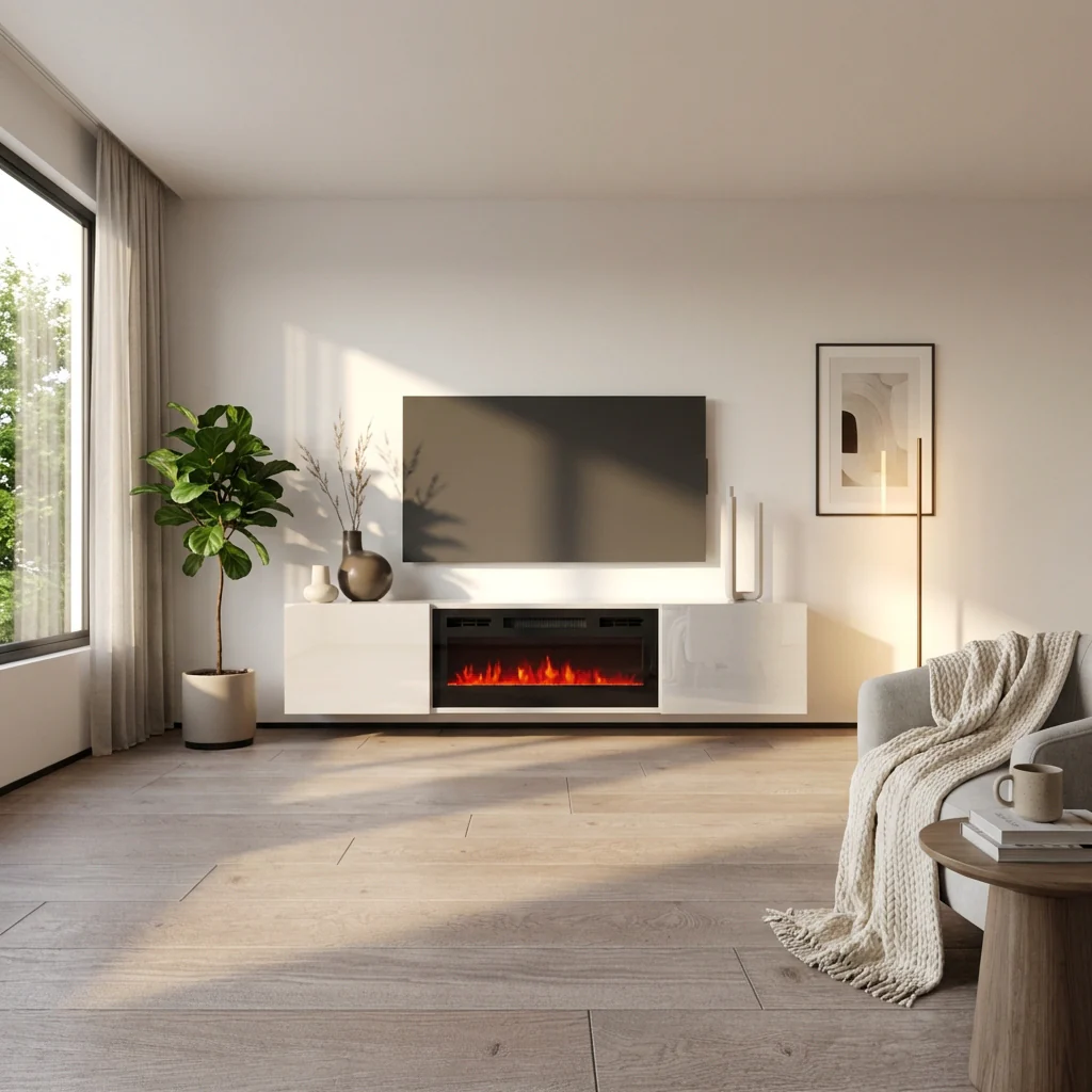 Cali BL-EF Floating Fireplace TV Stand - Image 16