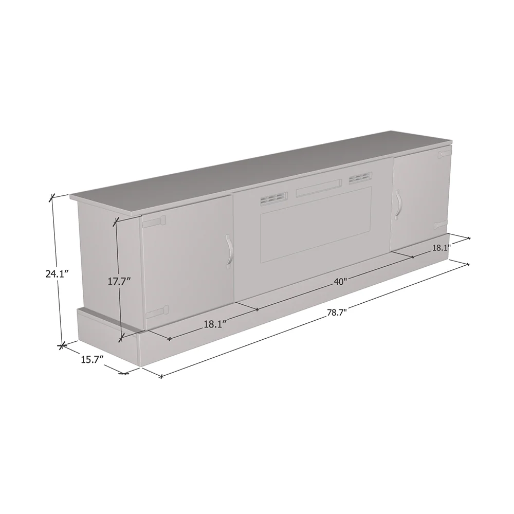 Carmen BL-EF Fireplace TV Stand - Image 5