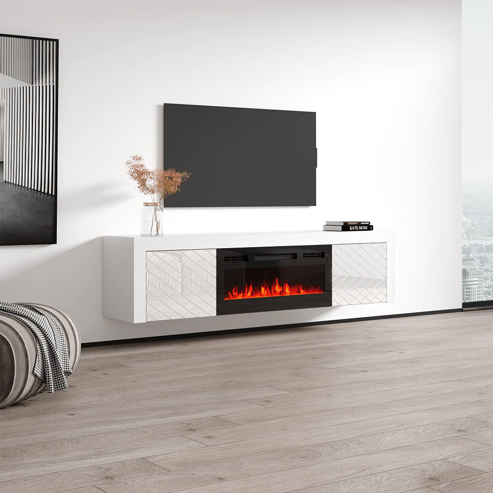 Dia BL-EF Floating Fireplace TV Stand - Image 3
