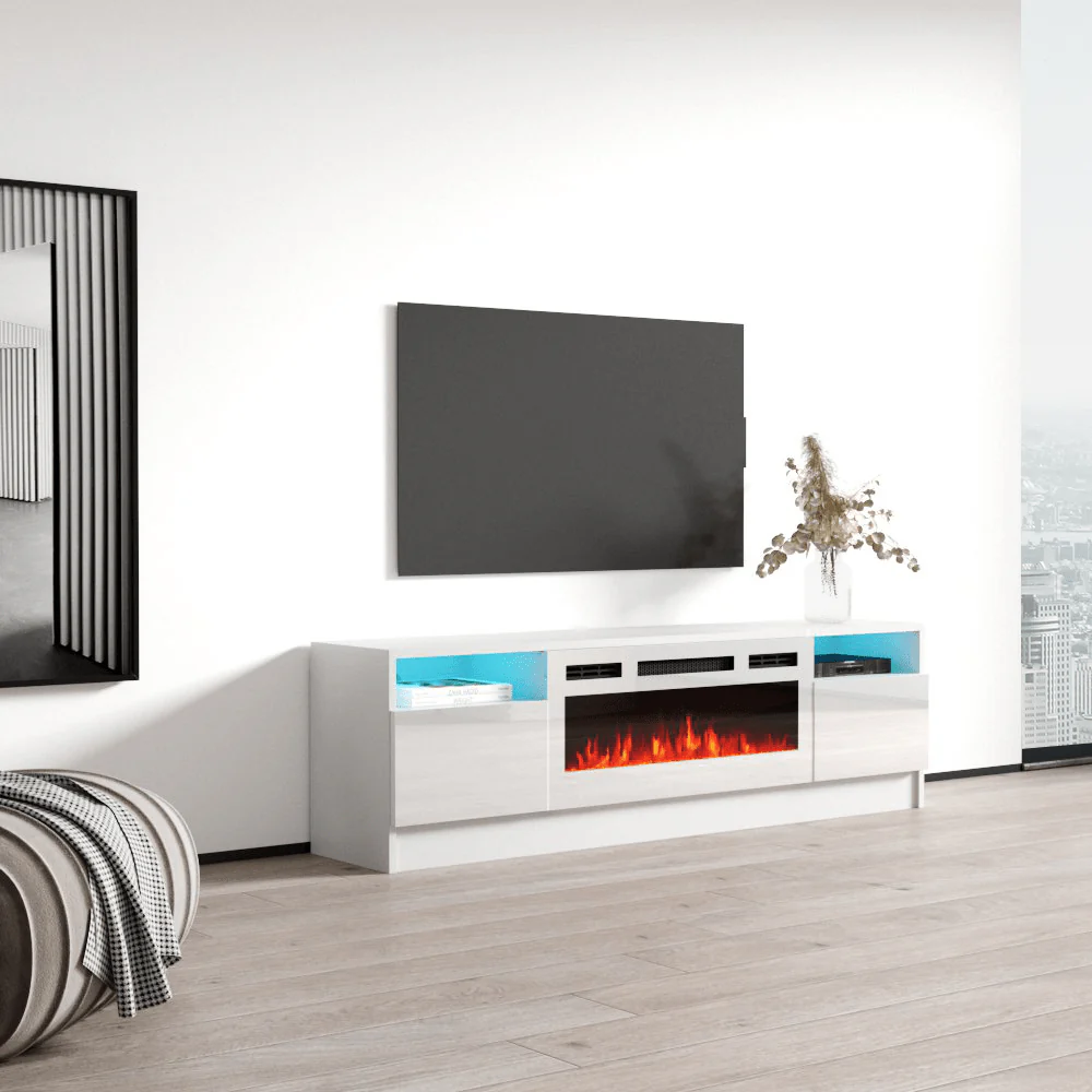 Duke 01 WH-EF Fireplace TV Stand - Image 4