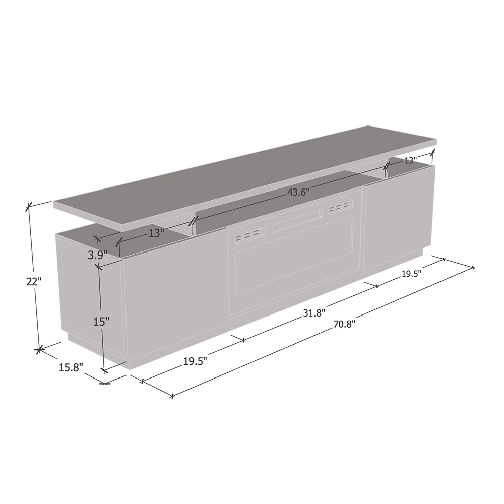 Eva-KBL Fireplace TV Stand - Image 26
