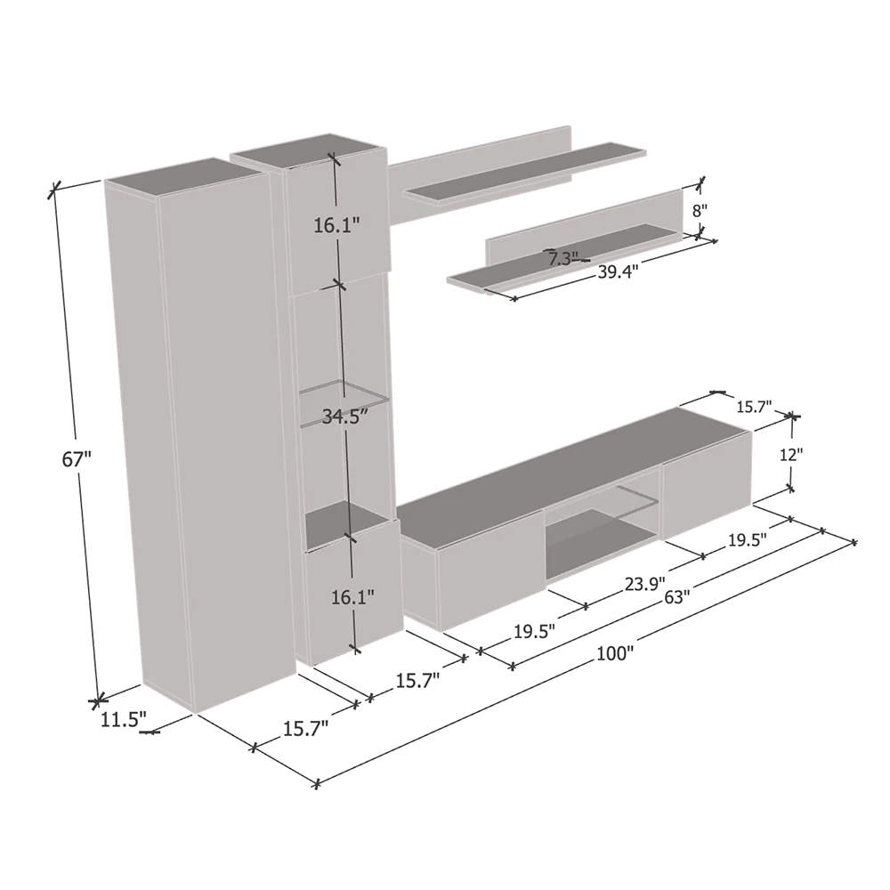 Fly A 33TV Floating Entertainment Center - Image 35