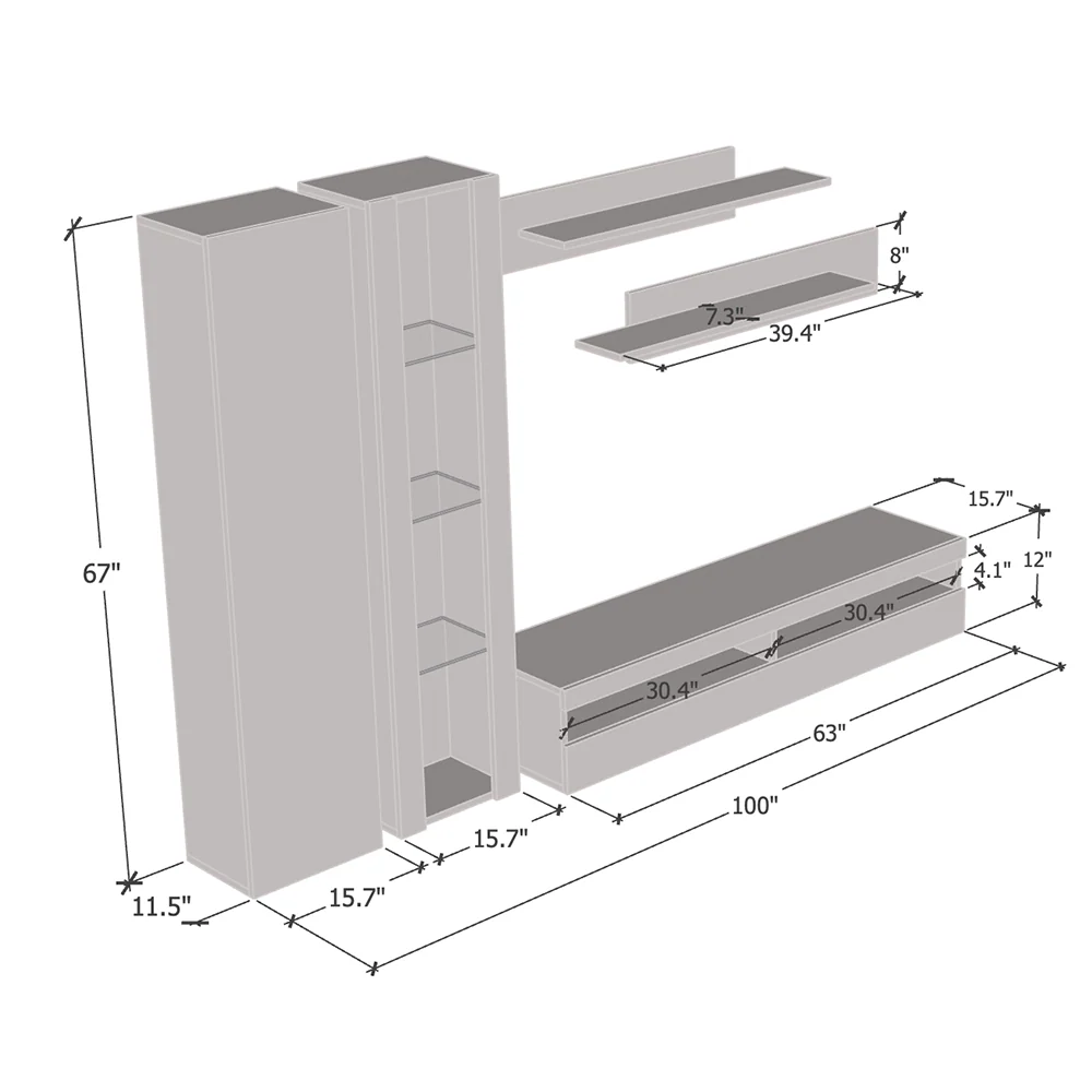 Fly A 35TV Floating Entertainment Center - Image 20