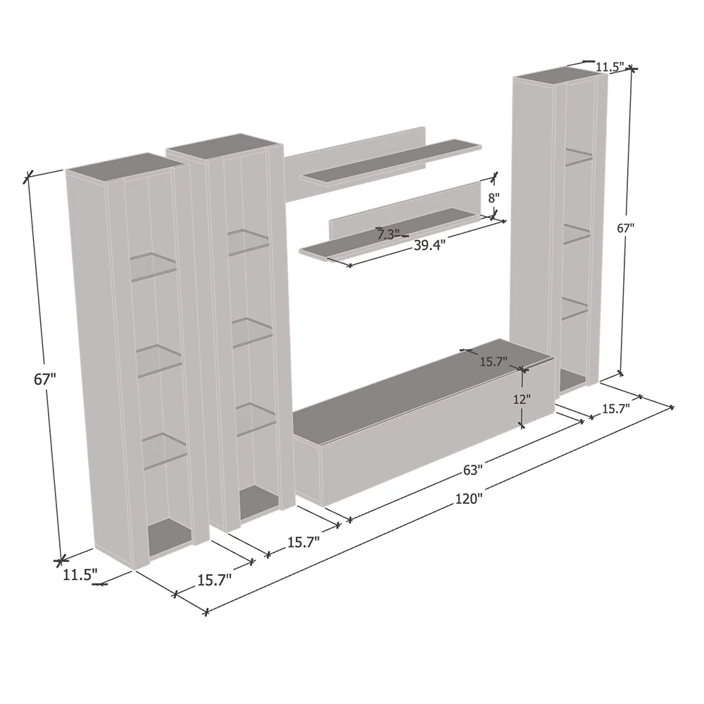 Fly C 30TV Floating Entertainment Center - Image 70