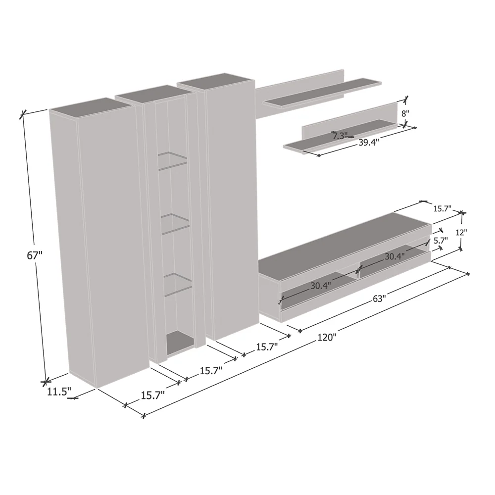 Fly C 34TV Floating Entertainment Center - Image 10