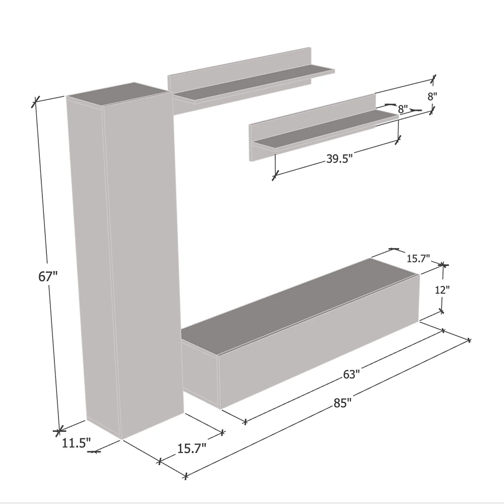 Fly G 30TV Floating Entertainment Center - Image 15