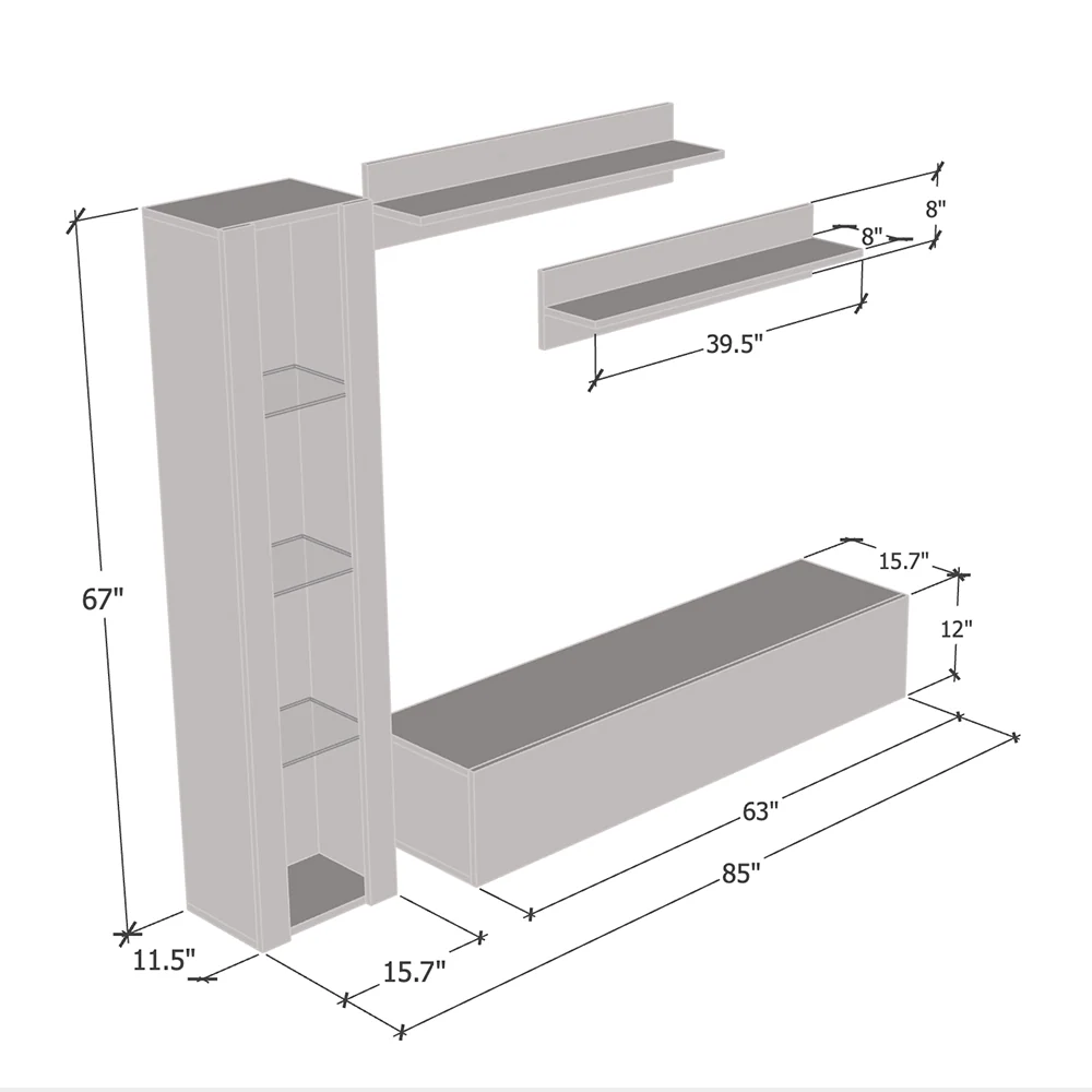 Fly G 30TV Floating Entertainment Center - Image 30