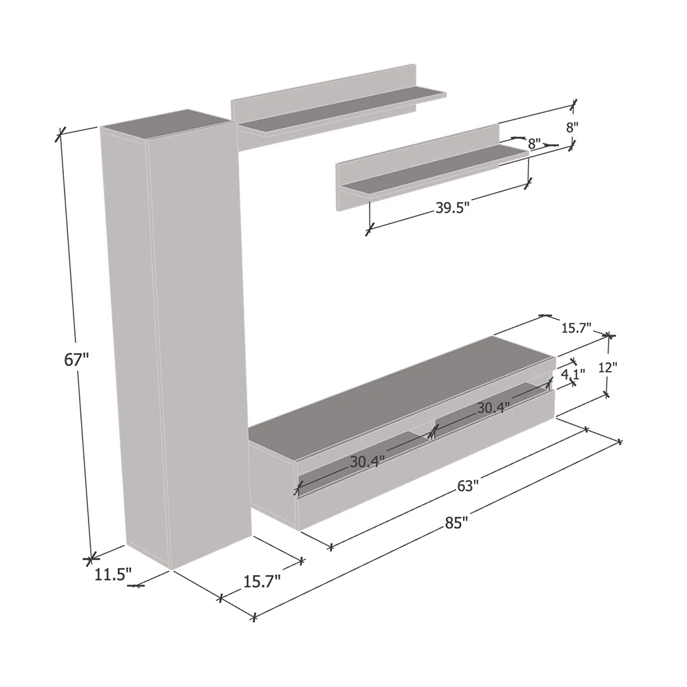Fly G 35TV Floating Entertainment Center - Image 10