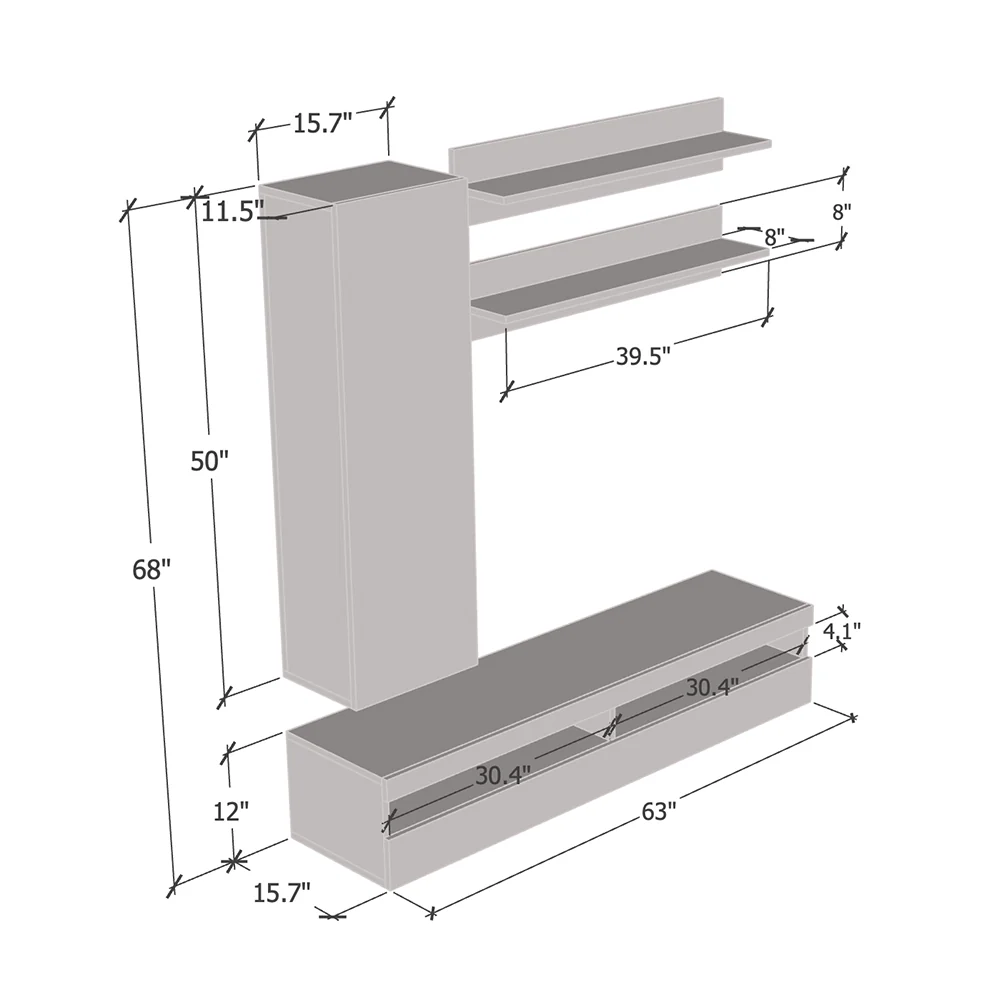 Fly H 35TV Floating Entertainment Center - Image 5