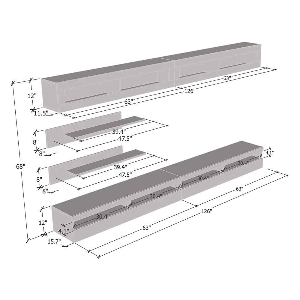 Fly I 35TV Floating Entertainment Center - Image 25