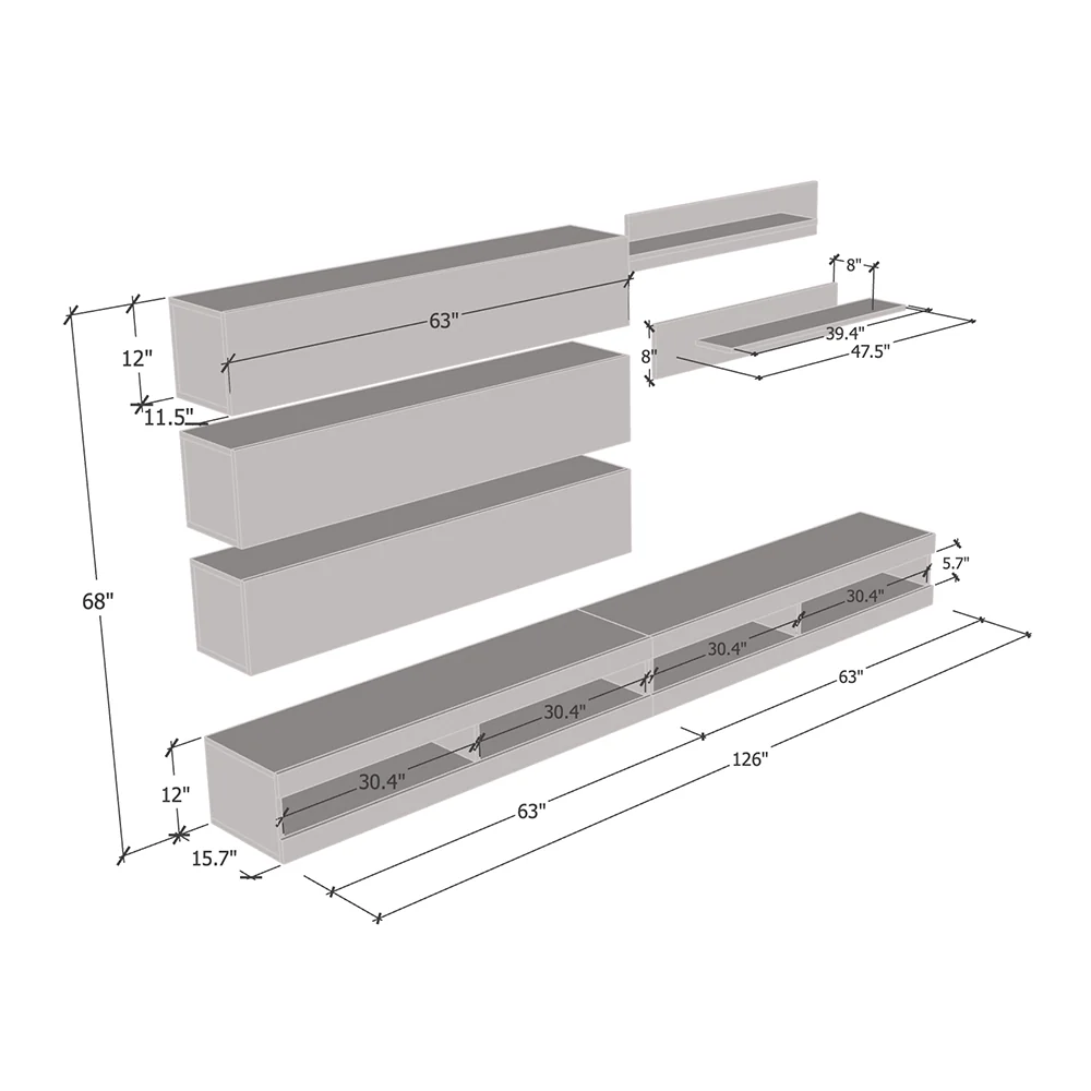 Fly J 34TV Floating Entertainment Center - Image 10
