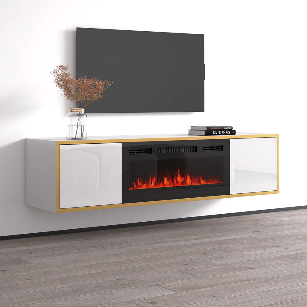 Goldie BL-EF Floating Fireplace TV Stand - Image 2