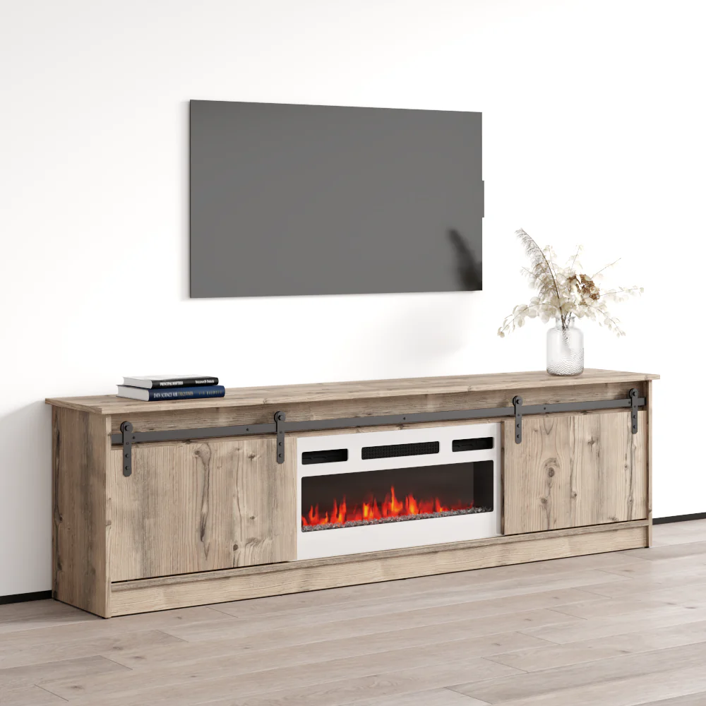 Granero 04 WH-EF Fireplace TV Stand - Image 2