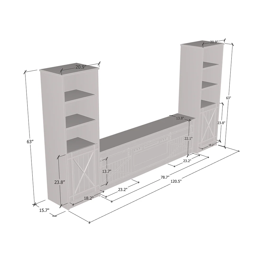 Granero WH-EF Fireplace Entertainment Center - Image 10