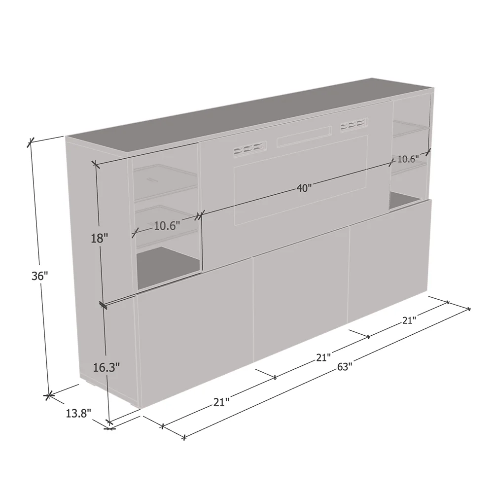 Komi 03 Fireplace Sideboard - Image 8
