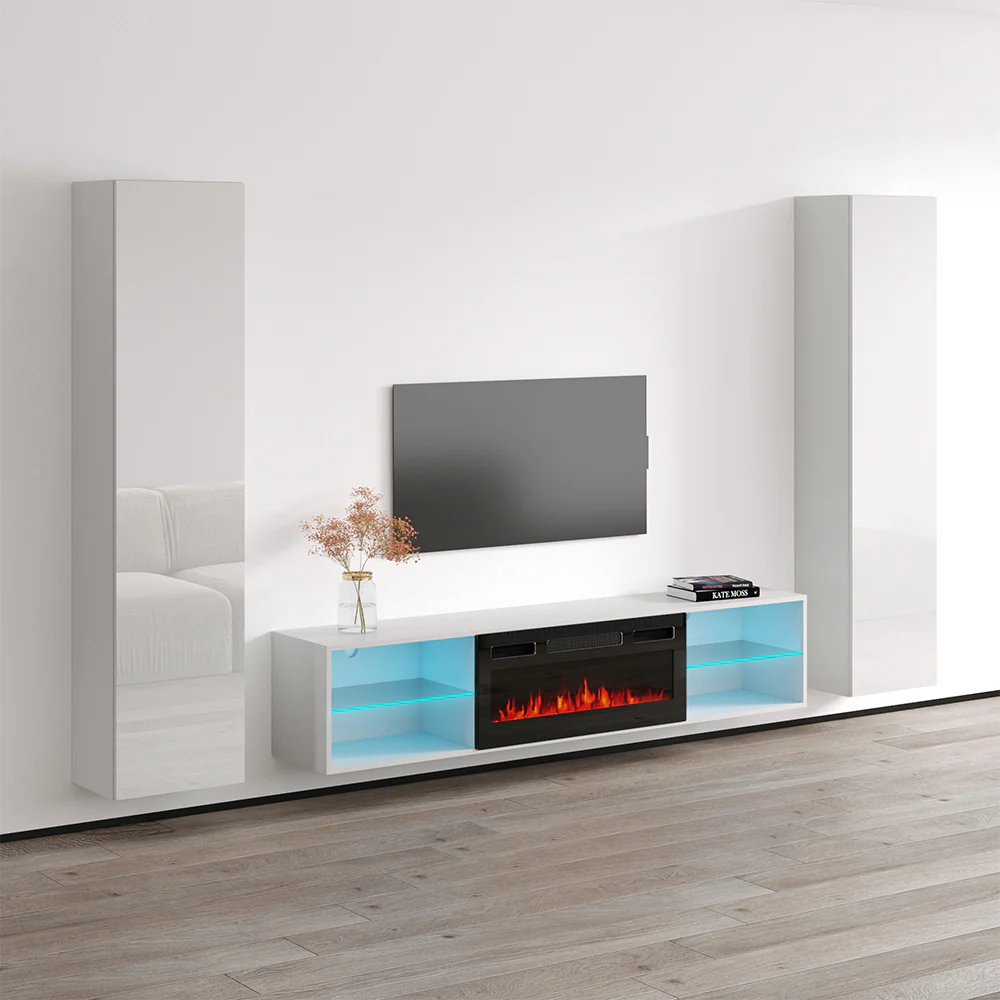Lima BL-EF Floating Fireplace Entertainment Center - Image 7