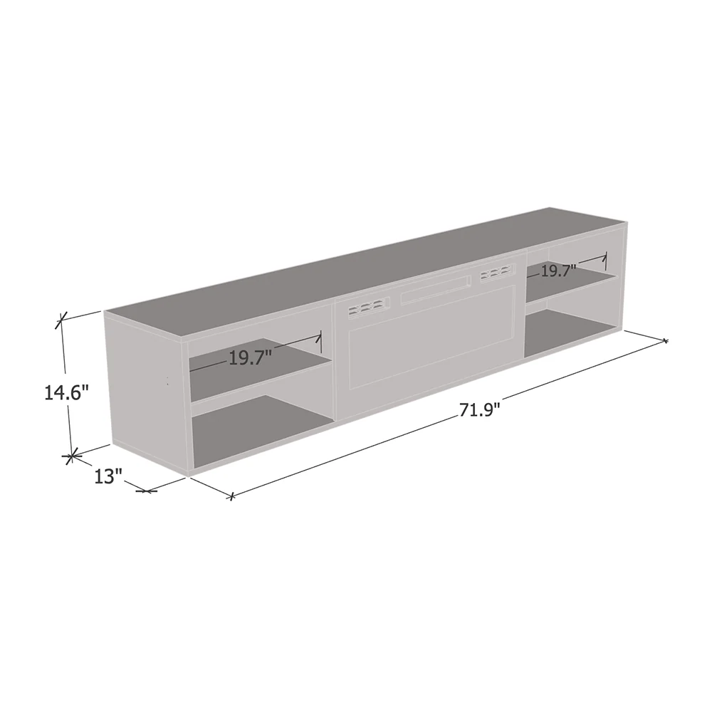 Lima WH-EF Floating Fireplace TV Stand - Image 10