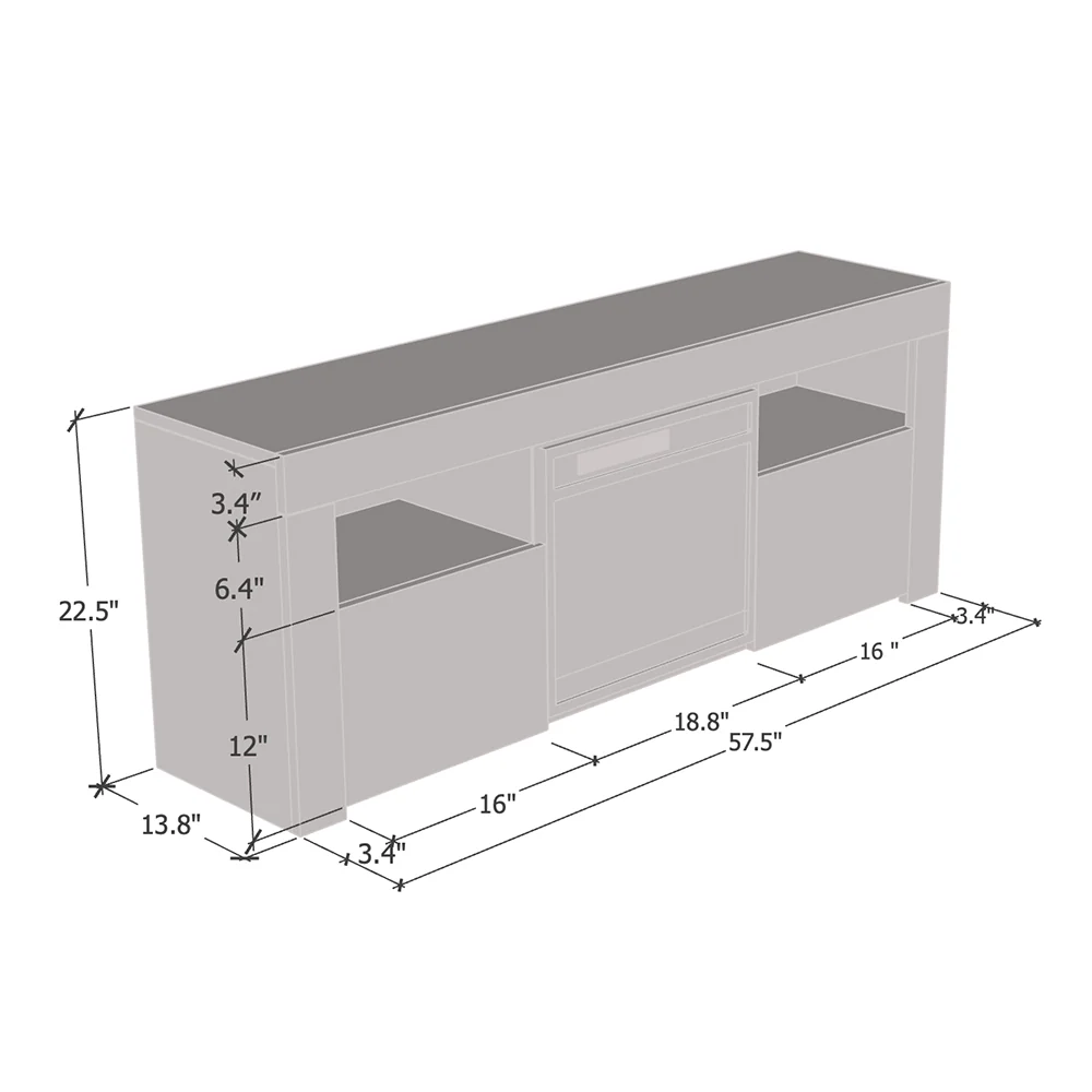 Milano 145EF Fireplace TV Stand - Image 17