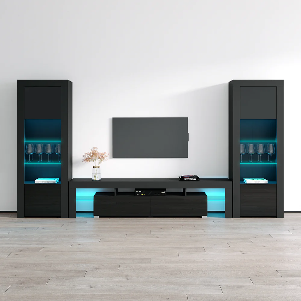 Milano 200-BK-BK Entertainment Center - Image 6