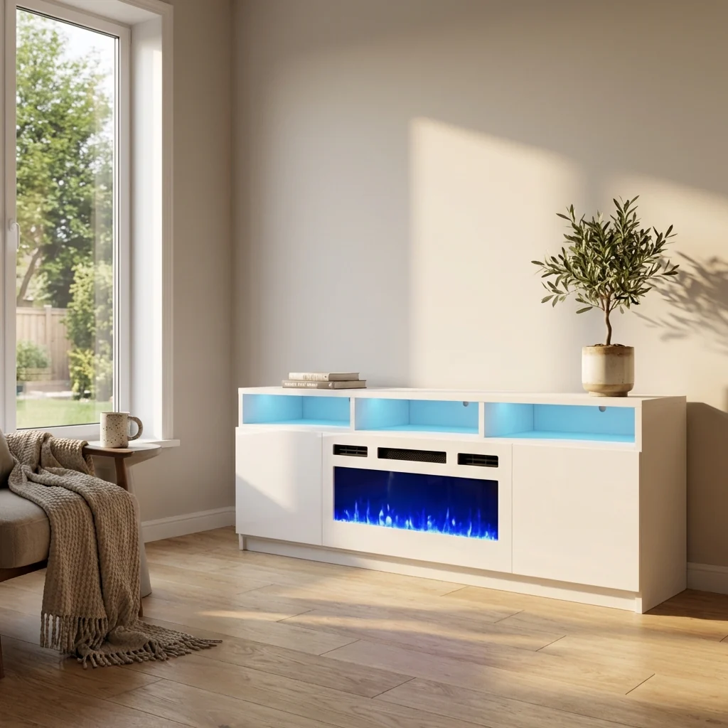 Reno WH05 Fireplace TV Stand - Image 6