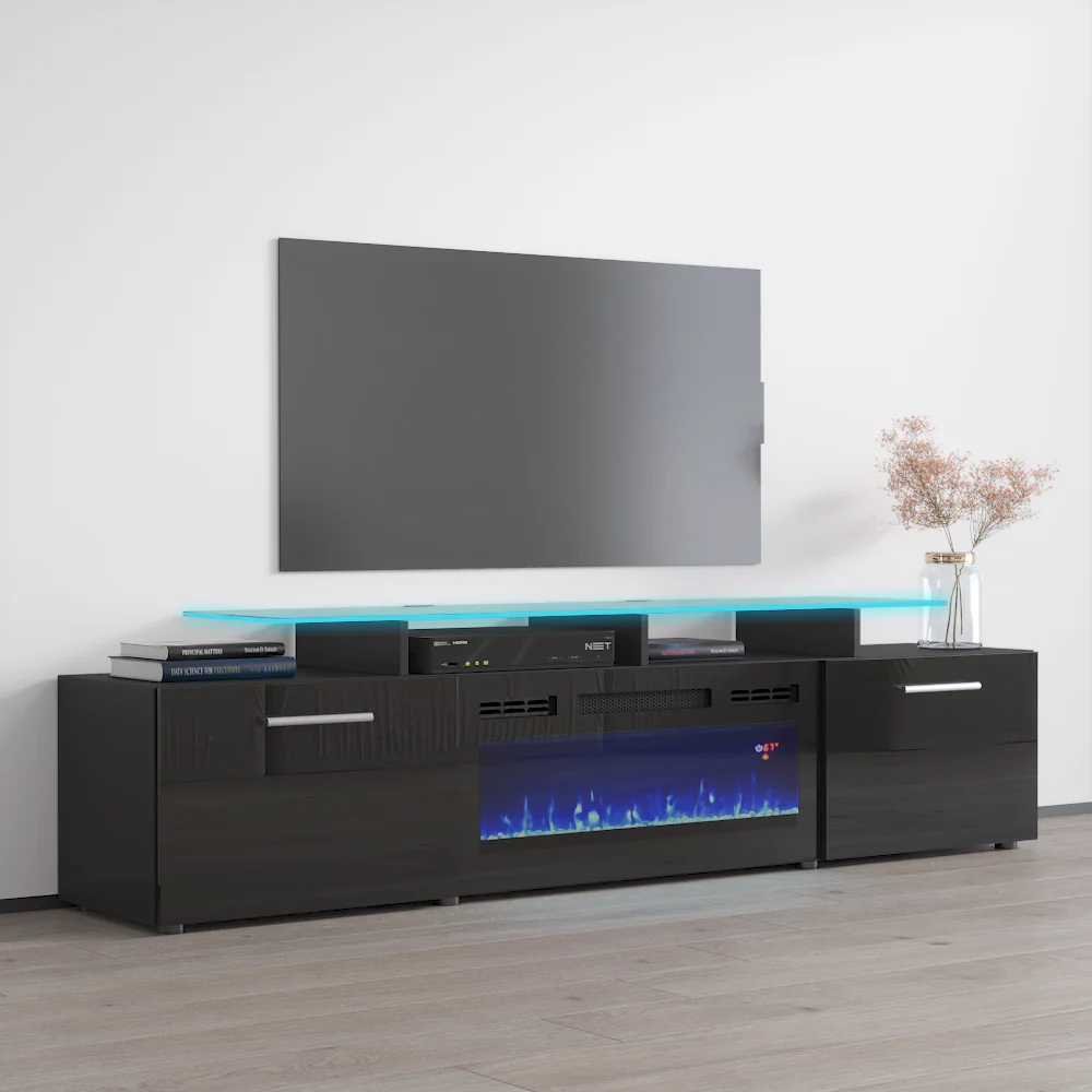 Rova BL-EF Fireplace TV Stand - Image 3