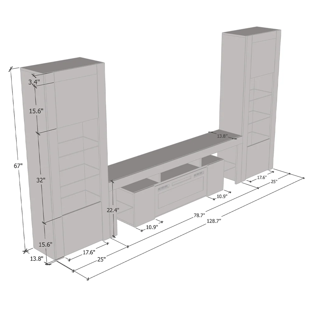 Soleo BL-EF BK-BK Entertainment Center - Image 5