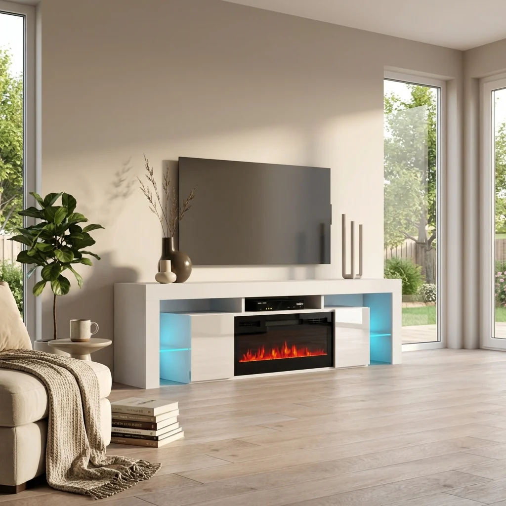 Soleo BL-EF Fireplace TV Stand - Image 7