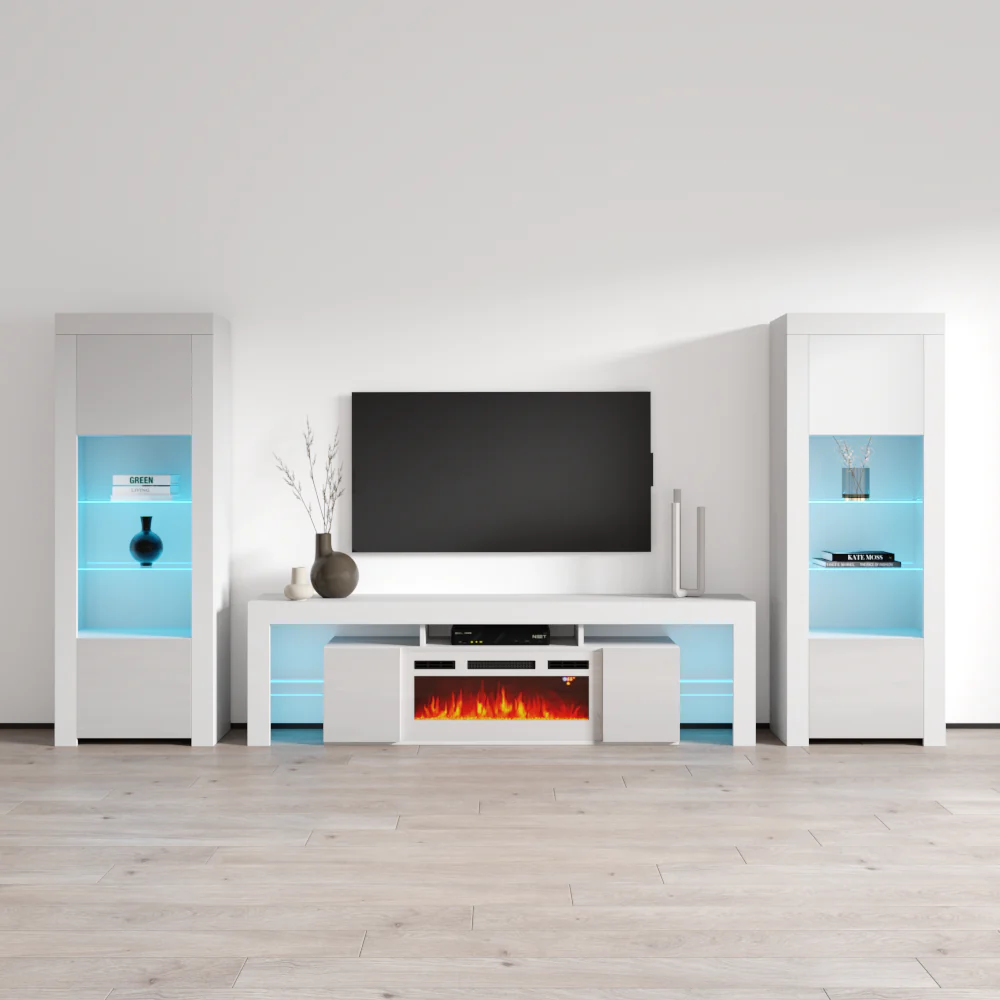 Soleo WH-EF BK-BK Entertainment Center