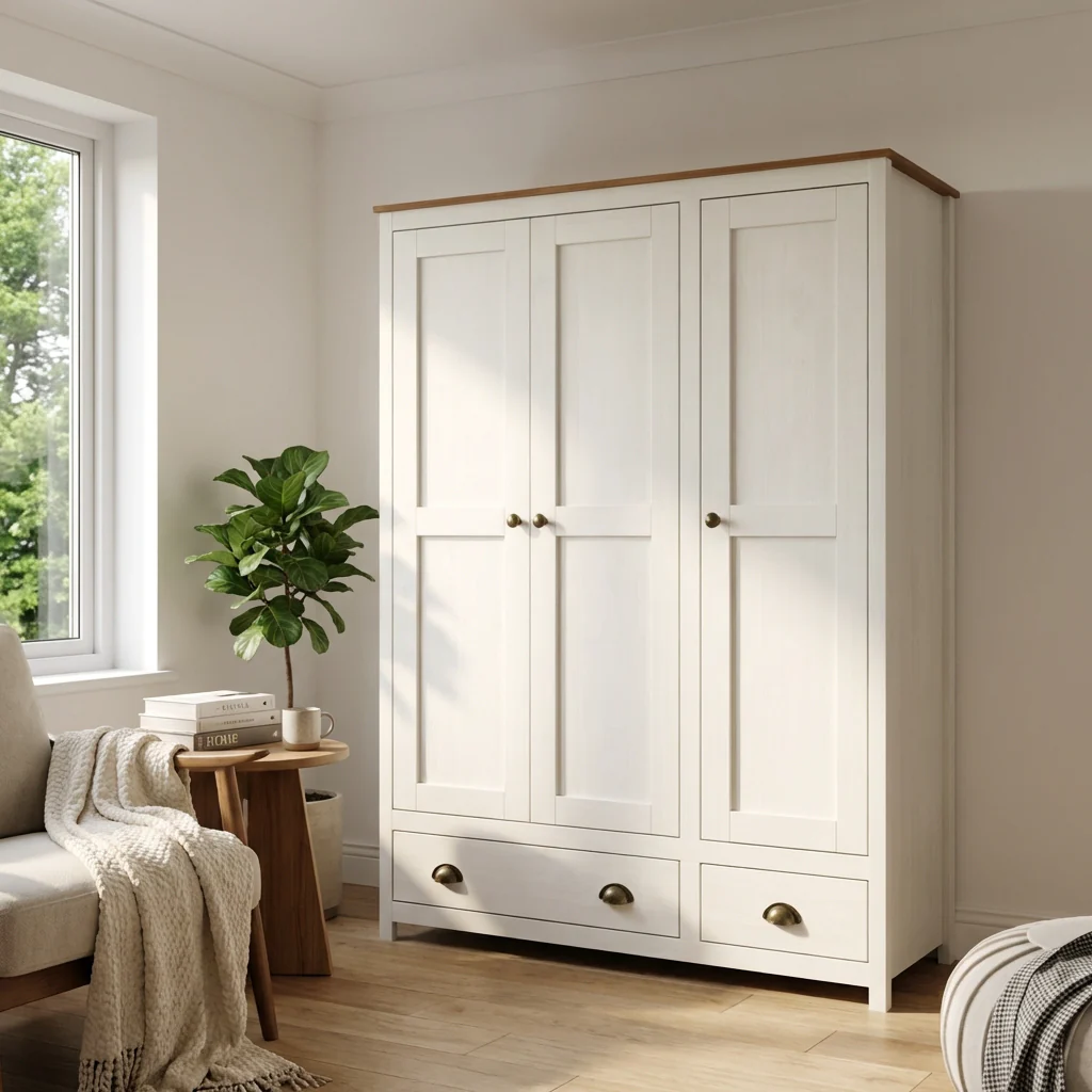 Topazio 3D2S Solid Wood Wardrobe - Image 15