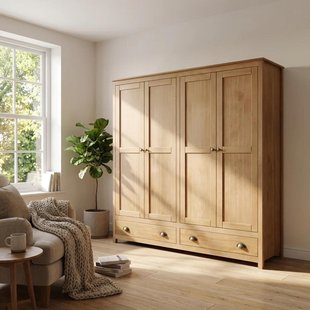 Topazio 4D2S Solid Wood Wardrobe - Image 6