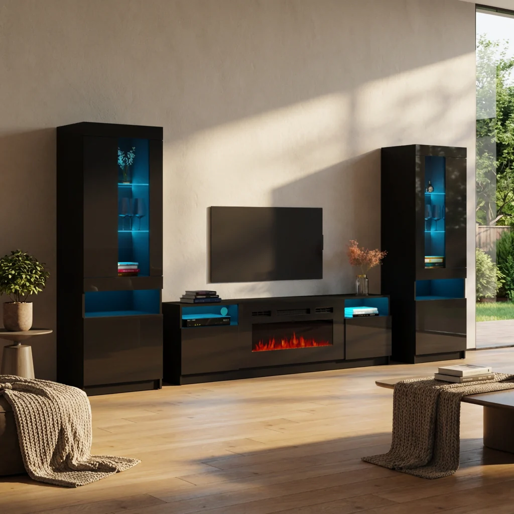 York 02 Fireplace Entertainment Center - Image 5