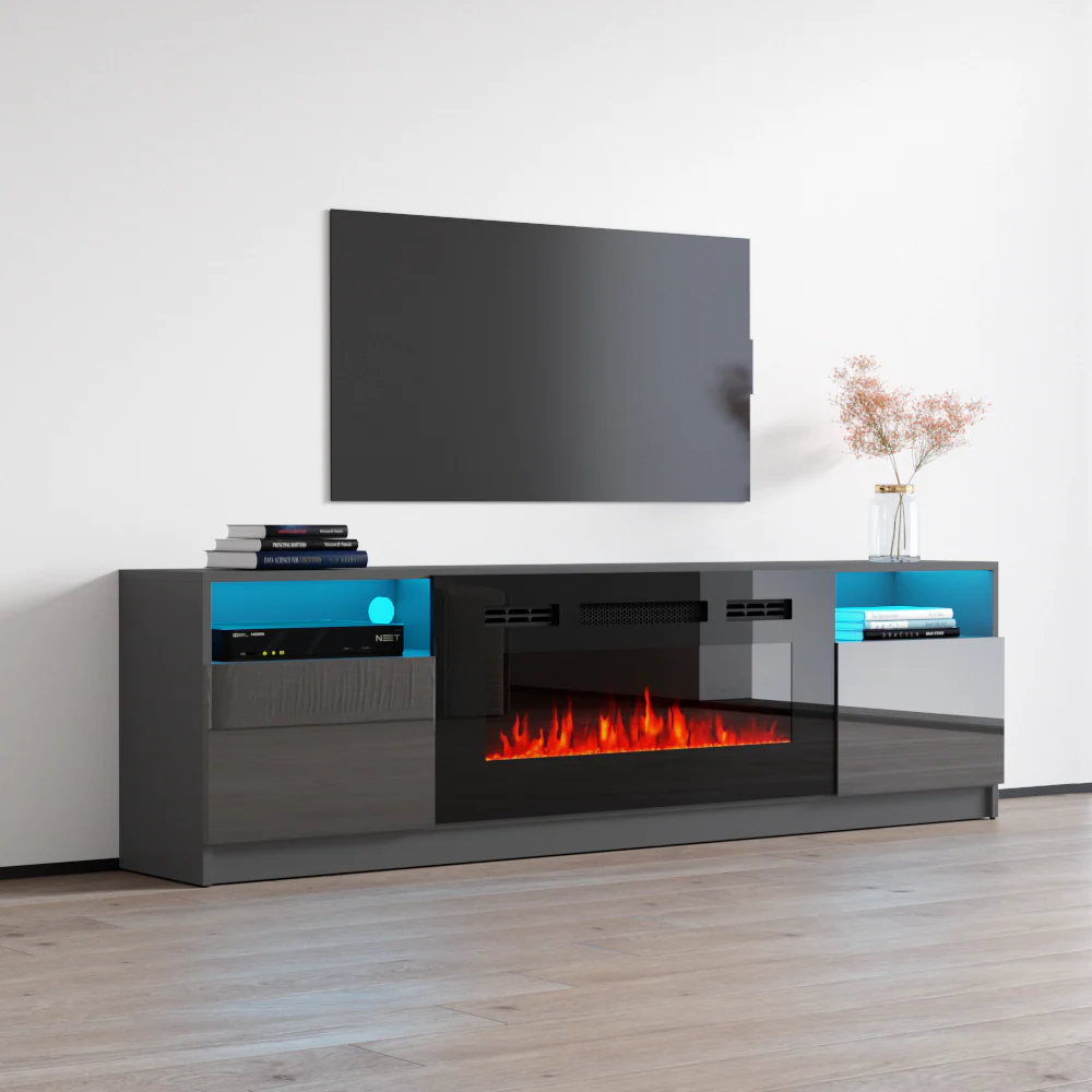 York 02 Fireplace TV Stand - Image 18